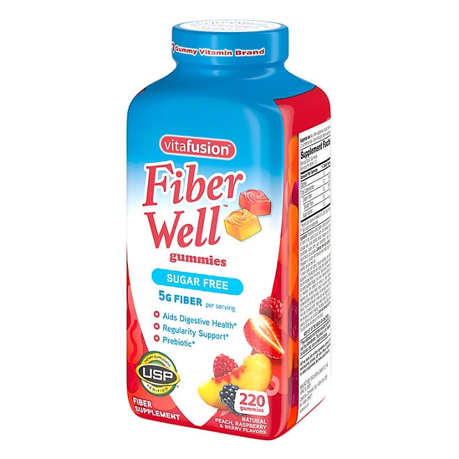 Vitafusion Fiber Well Sugar Free Gummy Vitamin Supplement, 220 ct. - Image 5