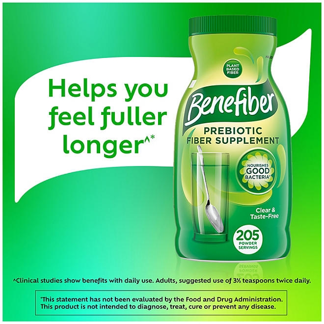 Benefiber Daily Prebiotic Fiber Supplement Powder, Unflavored, 28.9 oz. - Image 5