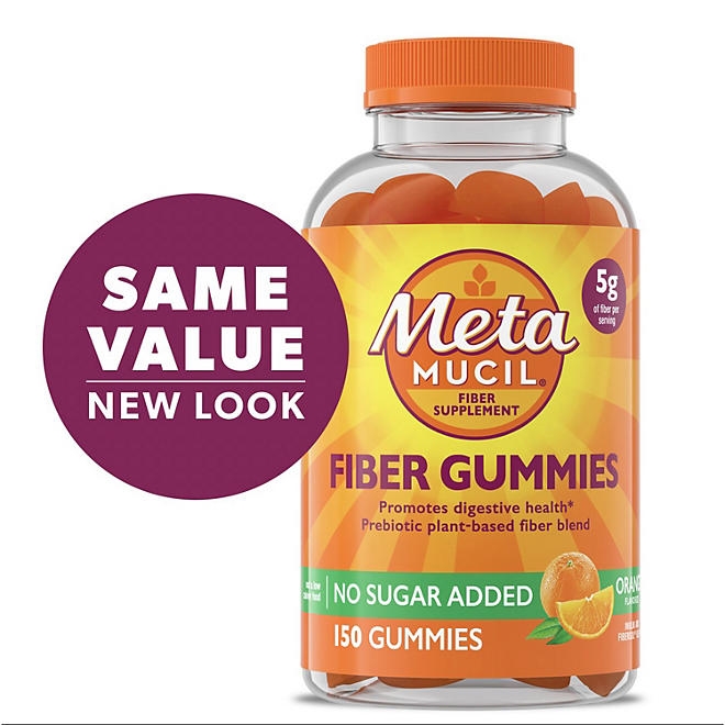 Metamucil Fiber Sugar-Free Gummies, Orange, 150 ct. - Image 3