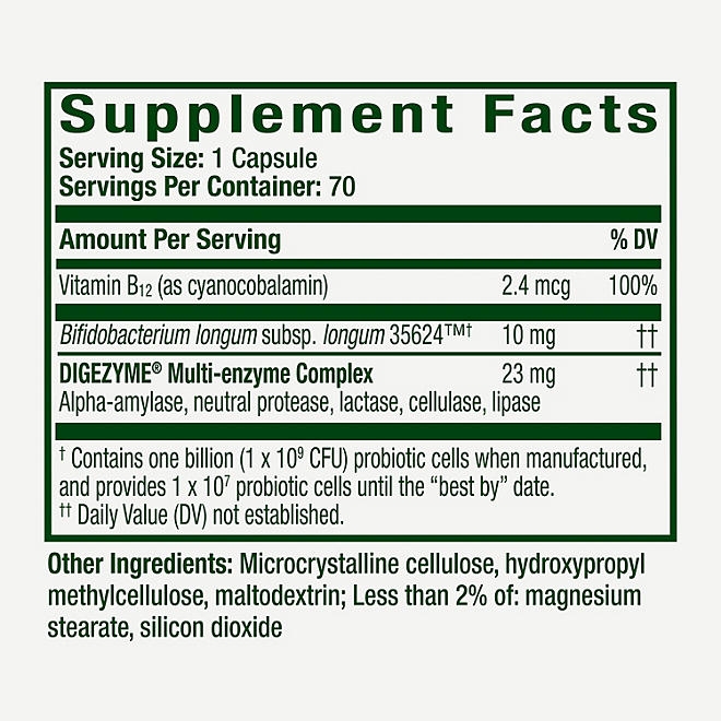 Align Probiotic Digestive Support Advanced Capsules, 70 ct. - Image 3