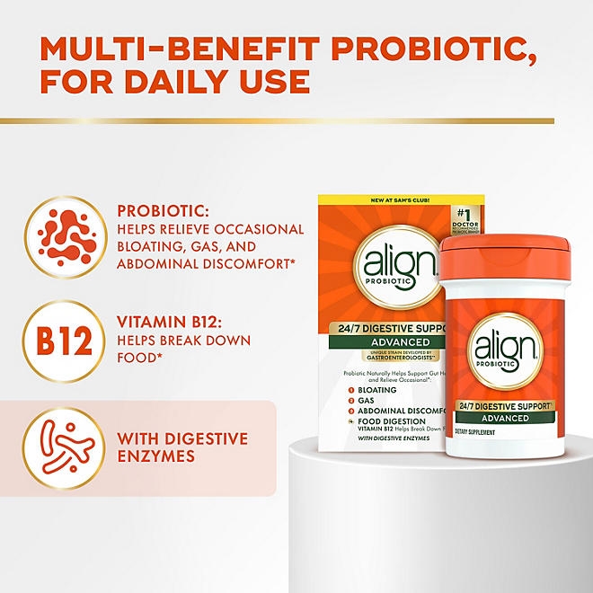 Align Probiotic Digestive Support Advanced Capsules, 70 ct. - Image 5
