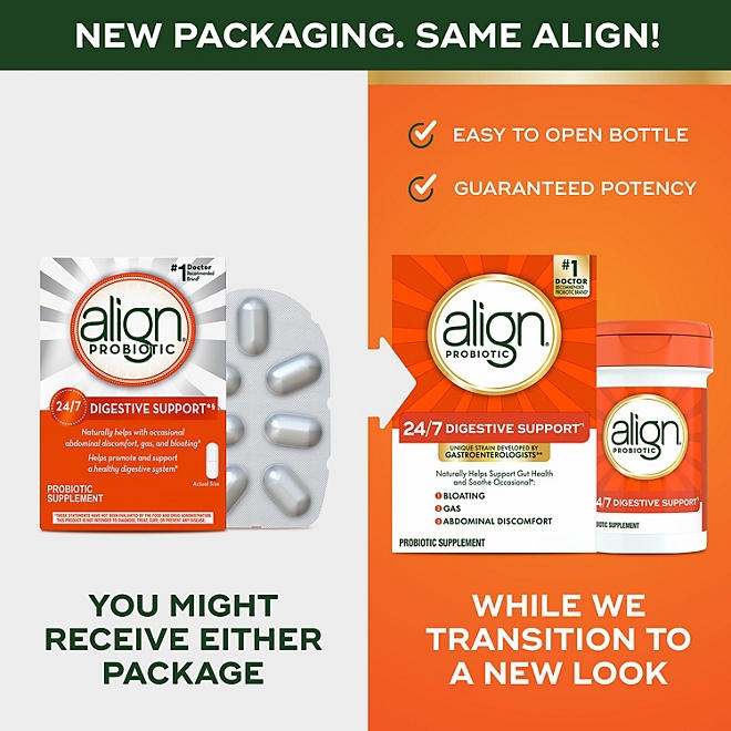 Align Probiotic Digestive Health Supplement Capsules, 84 ct. - Image 3