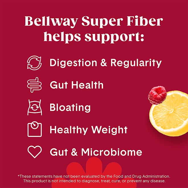 Bellway Super Fiber Fruit, Psyllium Husk Powder Fiber Supplement, Raspberry Lemon, 1.2 lbs. - Image 4