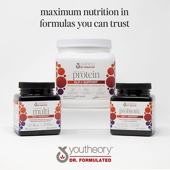 Youtheory 2x Action Probiotic GLP-1 Support Capsules, 75 ct. - Image 8