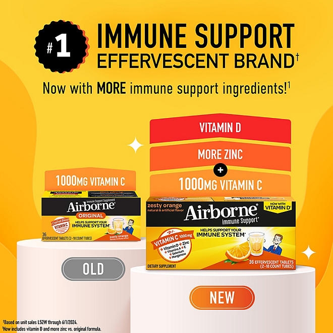 Airborne Vitamin C Immune Support Effervescent Tablets, 36 ct. - Image 3