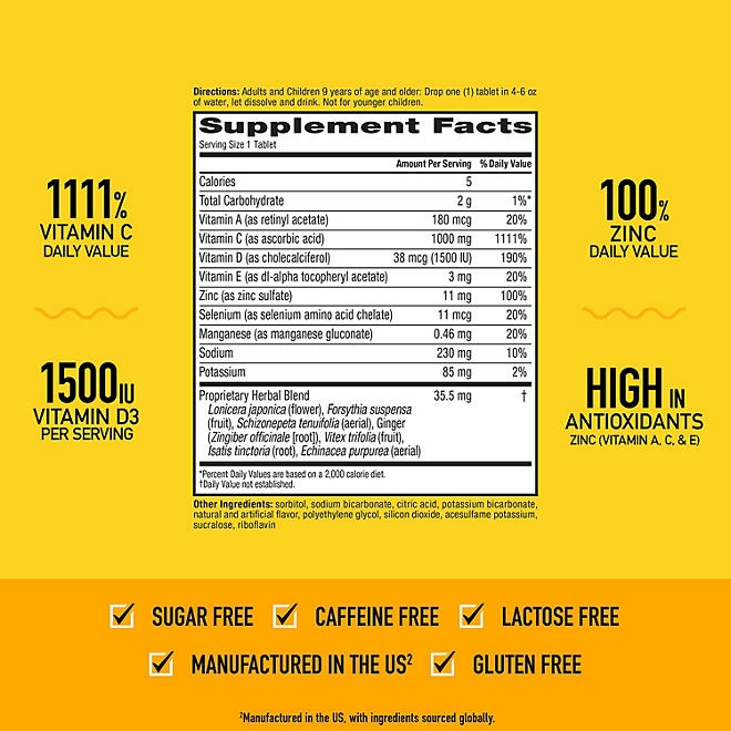 Airborne Vitamin C Immune Support Effervescent Tablets, 36 ct. - Image 5