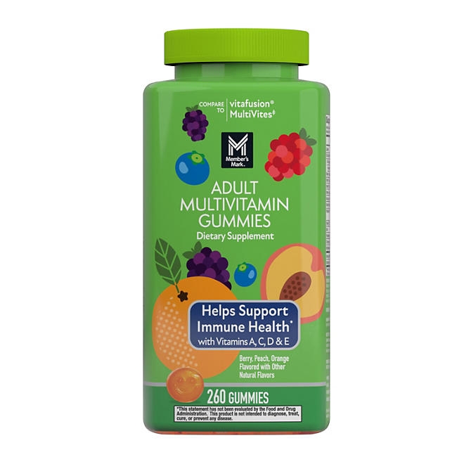 Member's Mark Adult Multivitamin Gummies, Assorted Fruit Flavors, 260 ct. - Image 2