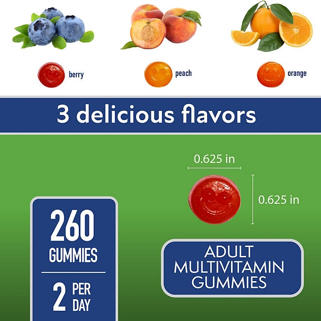 Member's Mark Adult Multivitamin Gummies, Assorted Fruit Flavors, 260 ct. - Image 4