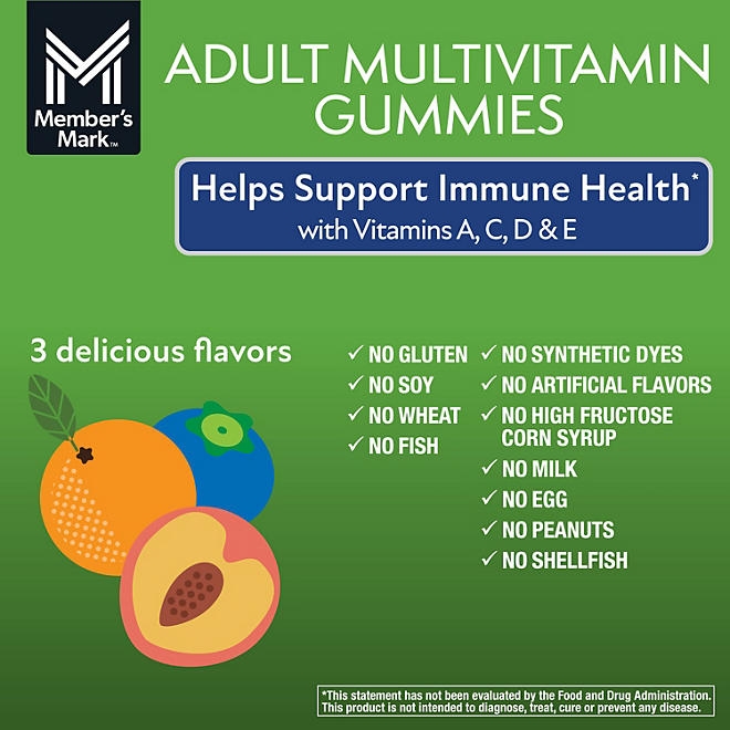 Member's Mark Adult Multivitamin Gummies, Assorted Fruit Flavors, 260 ct. - Image 5