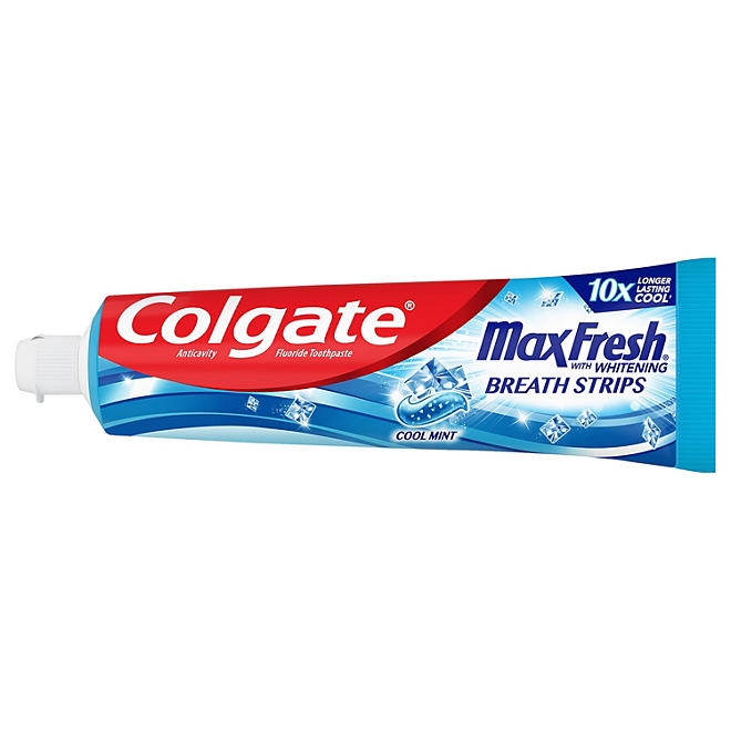 Colgate MaxFresh Toothpaste with Mini Breath Strips, Cool Mint, 7.3 oz., 5 pk - Image 3