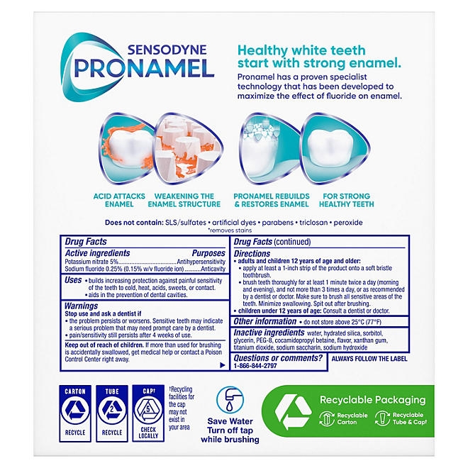Sensodyne Pronamel Advanced Whitening Toothpaste, 6.5 oz., 4 pk. - Image 3