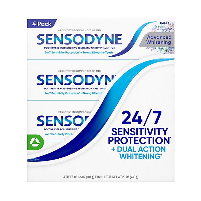 Sensodyne Advanced Whitening Toothpaste, 6.5 oz., 4 pk. - Image 2