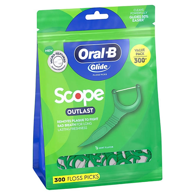 Oral-B Glide Floss Picks, Scope Outlast, 300 ct. - Image 2