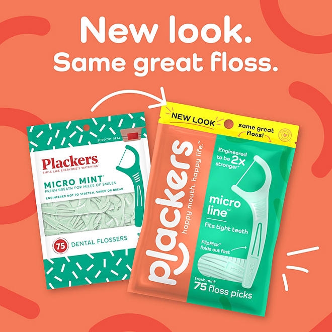 Plackers Micro Line Dental Floss Picks, Mint, 450 ct. - Image 7