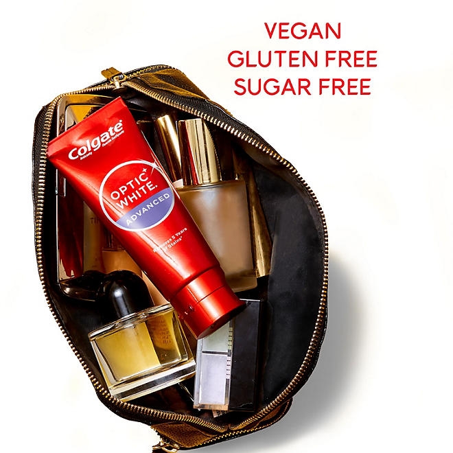 Colgate Optic White Advanced Teeth Whitening Sparkling White Toothpaste, 4.2 oz., 5 pk. - Image 10