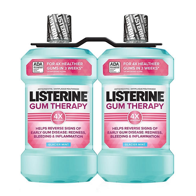 Listerine Gum Therapy Anti-Gingivitis Glacier Mint Mouthwash, 50.72 fl. oz., 2 pk. - Image 2