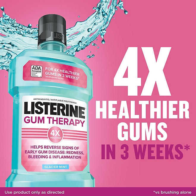 Listerine Gum Therapy Anti-Gingivitis Glacier Mint Mouthwash, 50.72 fl. oz., 2 pk. - Image 4