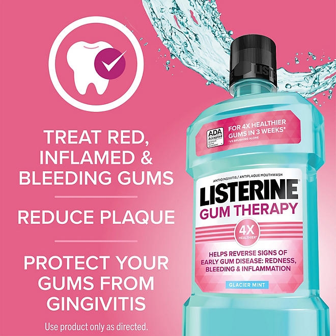 Listerine Gum Therapy Anti-Gingivitis Glacier Mint Mouthwash, 50.72 fl. oz., 2 pk. - Image 5