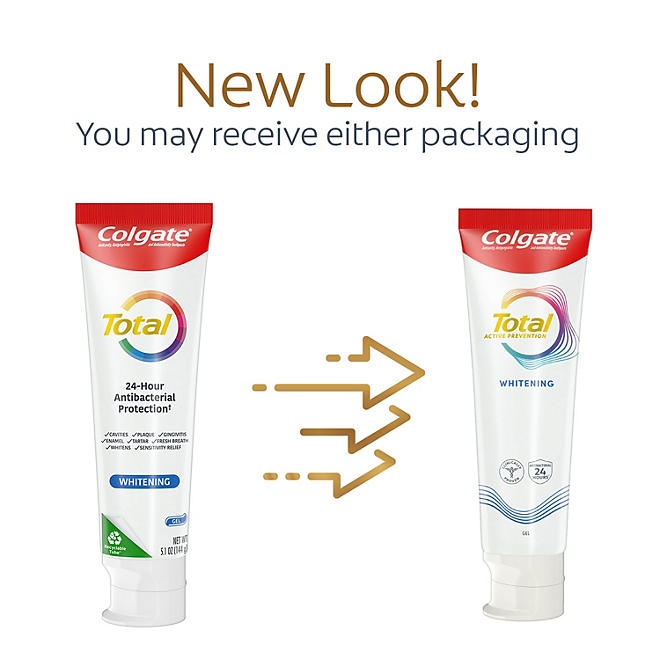 Colgate Total Whitening Gel Toothpaste, 6 oz., 5 pk. - Image 4