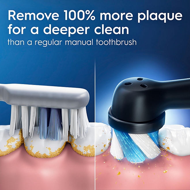 Oral-B iO Series 2 Electric Toothbrush, Pure White & Night Black, 2pk., 3 Brush Heads - Image 5