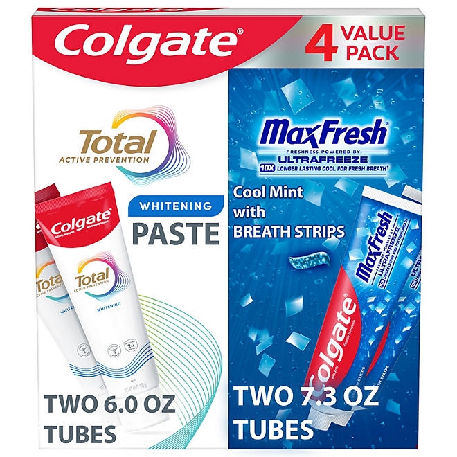 Colgate Total Whitening + Maxfresh Toothpaste, 26.6 oz., 4 pk. - Image 2