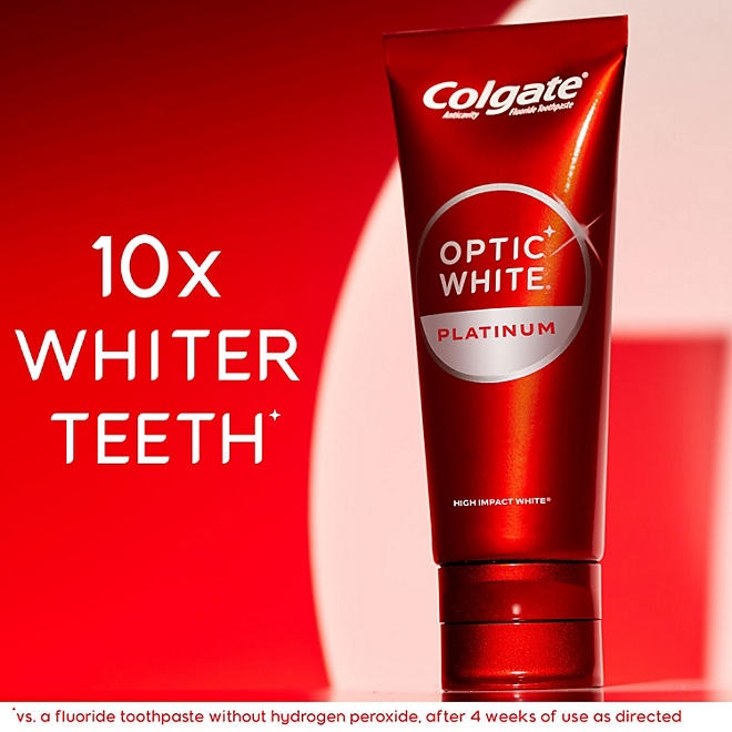 Colgate Total + Optic White Whitening Toothpaste, 20.2 oz., 4 pk. - Image 8