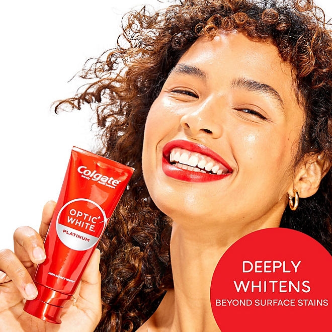 Colgate Total + Optic White Whitening Toothpaste, 20.2 oz., 4 pk. - Image 9