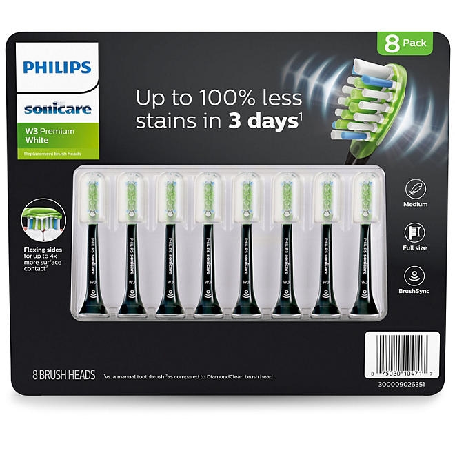 Philips Sonicare Premium Whitening Replacement Brush Heads, Black, 8 ct. - Image 2