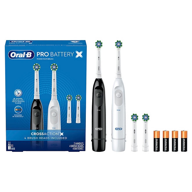Oral-B Pro Advantage Battery-Powered Toothbrush, 2 Handles + 4 Brush Heads - Image 3