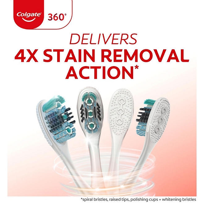 Colgate Optic White 360 Soft Manual Toothbrush, 8 ct. - Image 4