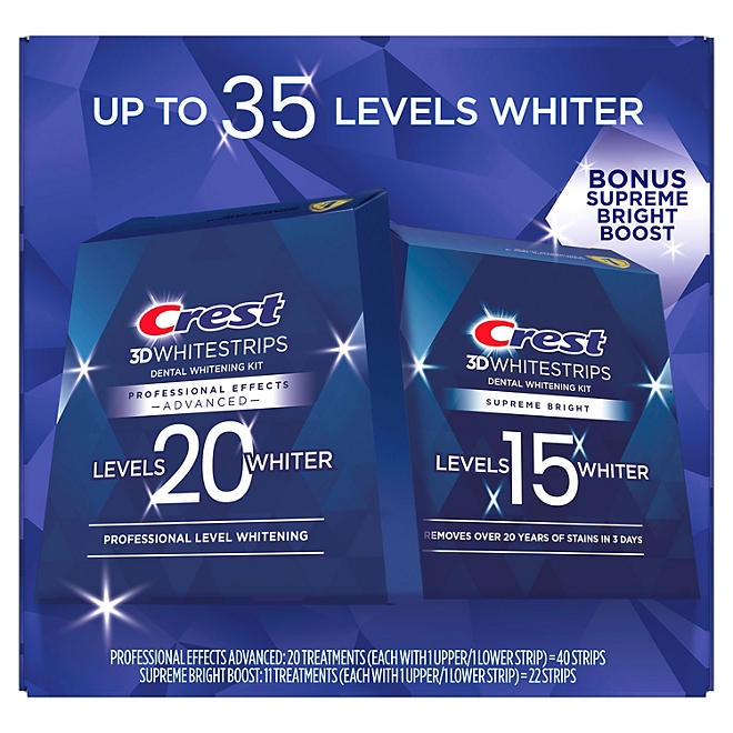 Crest 3D Whitestrips Professional Effects & Supreme Bright Whitening Kit - Image 2