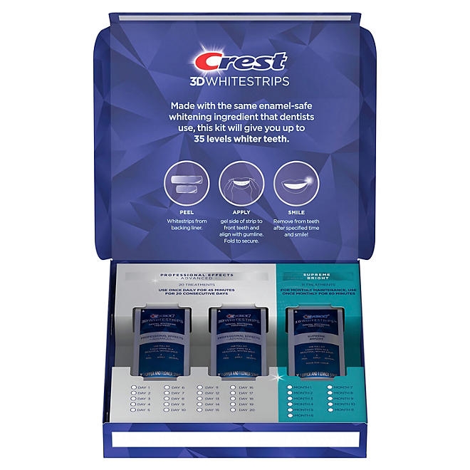 Crest 3D Whitestrips Professional Effects & Supreme Bright Whitening Kit - Image 7