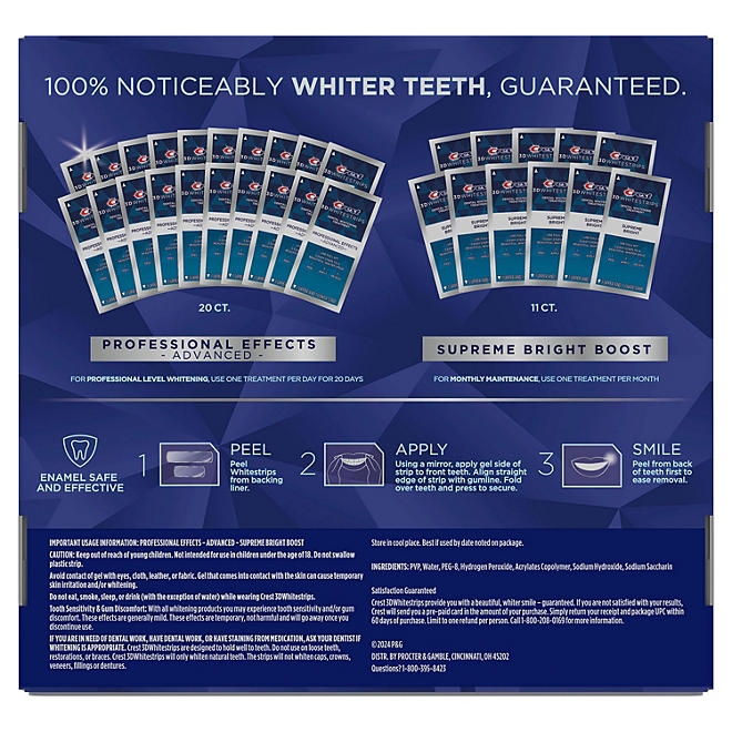 Crest 3D Whitestrips Professional Effects & Supreme Bright Whitening Kit - Image 8