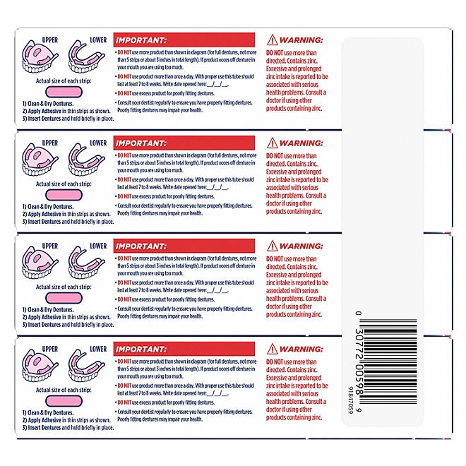 Fixodent Advanced Denture Adhesive, Max Hold, 2.2 oz., 4 pk. - Image 9