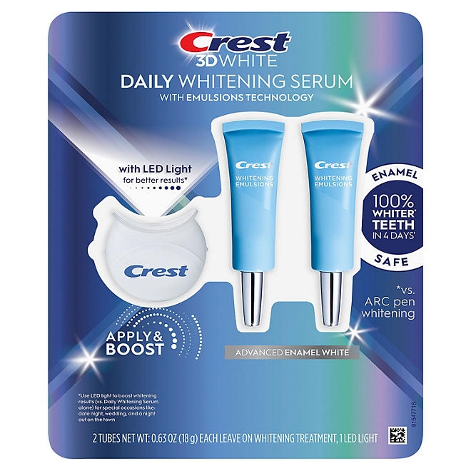 Crest 3DWhite Daily Whitening Serum, Advanced Enamel White + LED Light Treatment - Image 2
