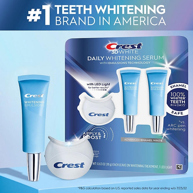 Crest 3DWhite Daily Whitening Serum, Advanced Enamel White + LED Light Treatment - Image 3