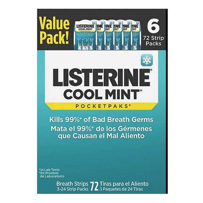 Listerine Cool Mint PocketPaks, 72-Strip Pack, 6 pk. - Image 2