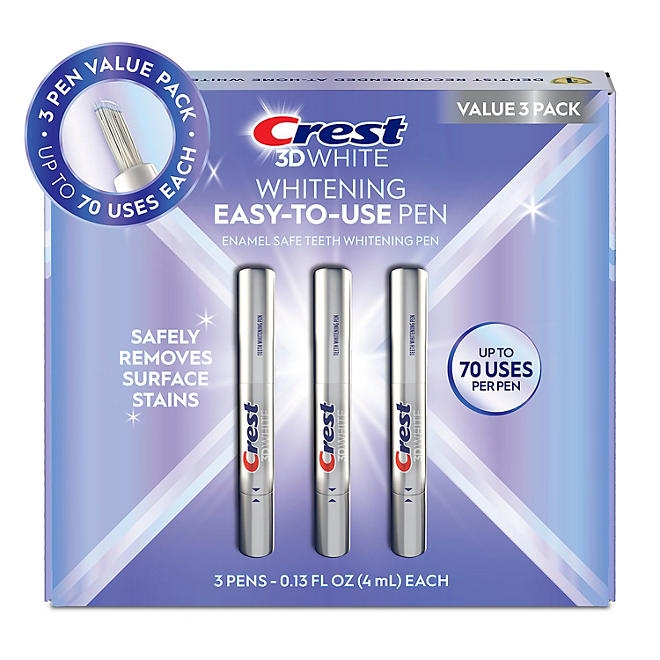 Crest 3DWhite Enamel Safe Teeth Whitening Pens, 0.13 fl. oz., 3 pk. - Image 2