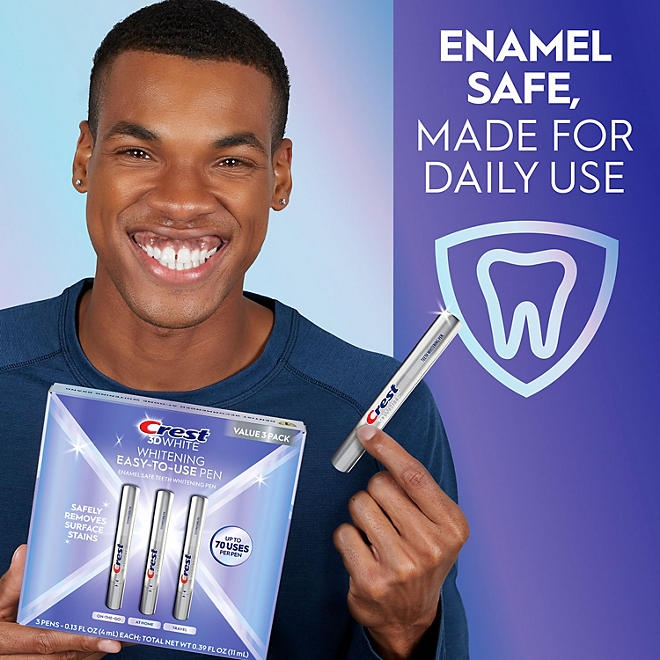 Crest 3DWhite Enamel Safe Teeth Whitening Pens, 0.13 fl. oz., 3 pk. - Image 4