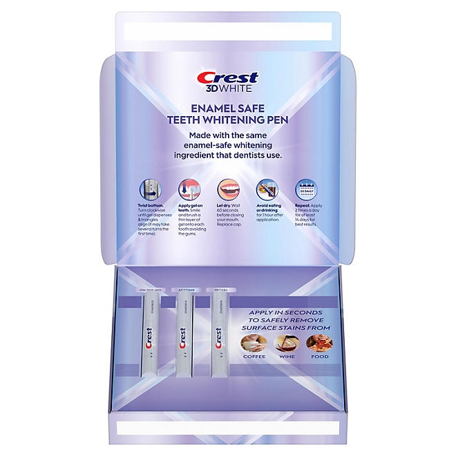 Crest 3DWhite Enamel Safe Teeth Whitening Pens, 0.13 fl. oz., 3 pk. - Image 9