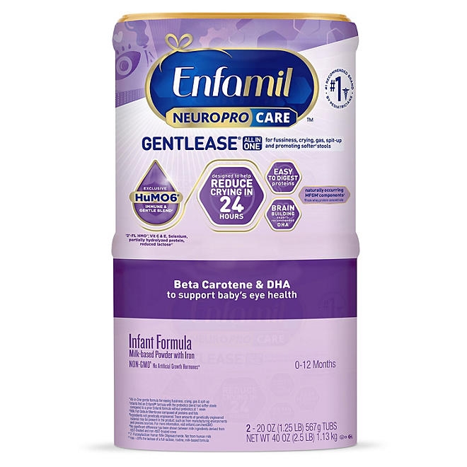 Enfamil NeuroProCare Gentlease Infant Formula, 20 oz., 2 pk. - Image 2