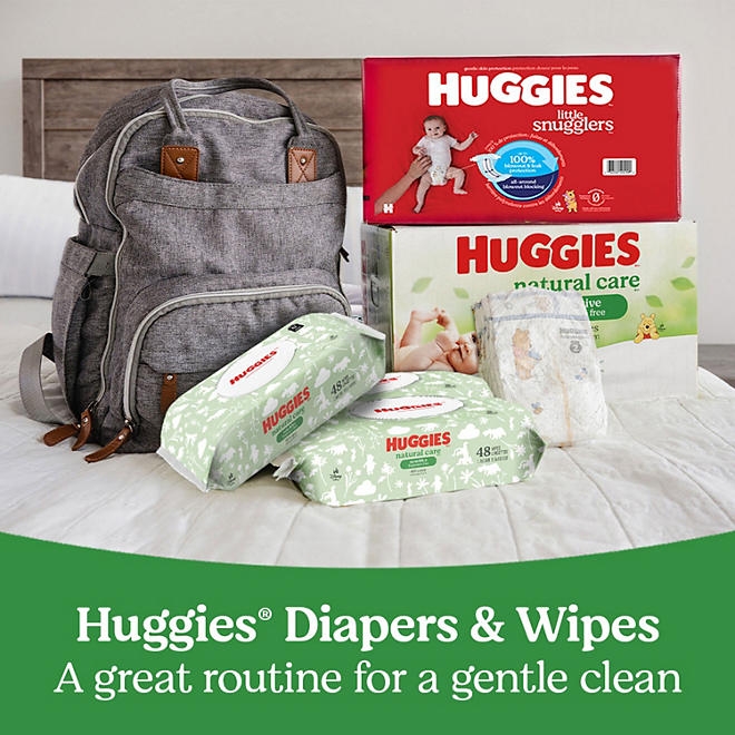 Huggies Natural Care Sensitive Baby Wipes, Fragrance Free, 17 pk., 1088 Wipes - Image 10
