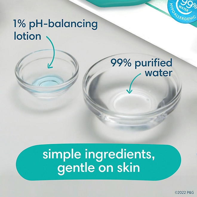 Pampers Aqua Pure Baby Wipes, Fragrance Free, 13 pk., 728 Wipes - Image 4