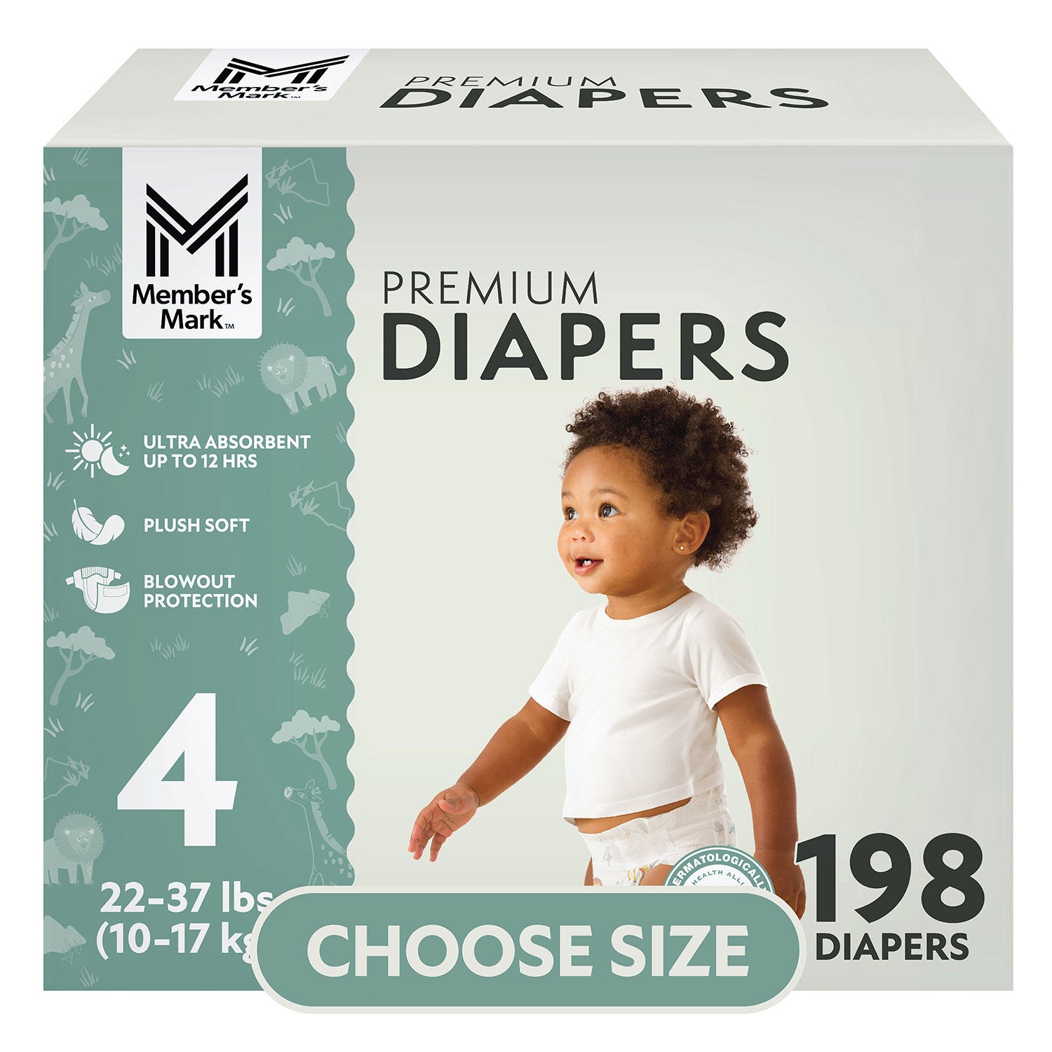 Member's Mark Premium Baby Diapers, Sizes: Newborn - 8 - Image 2