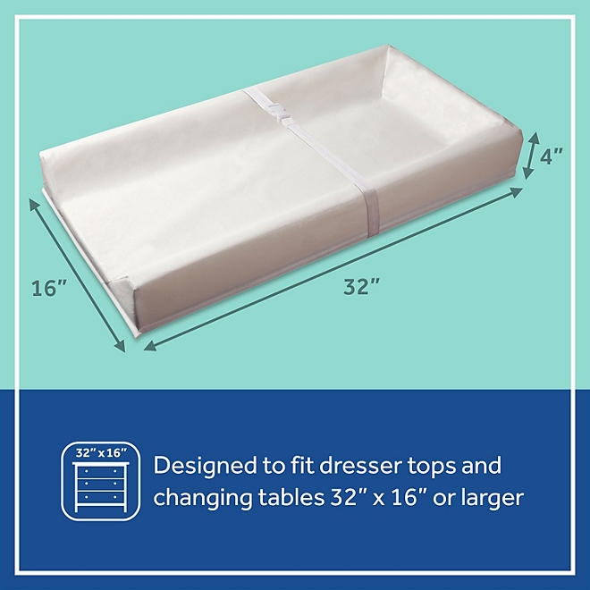 Sealy Soybean Comfort 3-Sided Contoured Diaper Changing Pad, White - Image 7