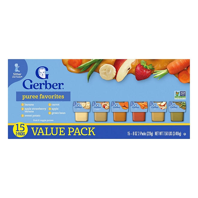 Gerber 2nd Foods Fruit & Veggie Variety Pack, 4 oz., 30 ct. - Image 7