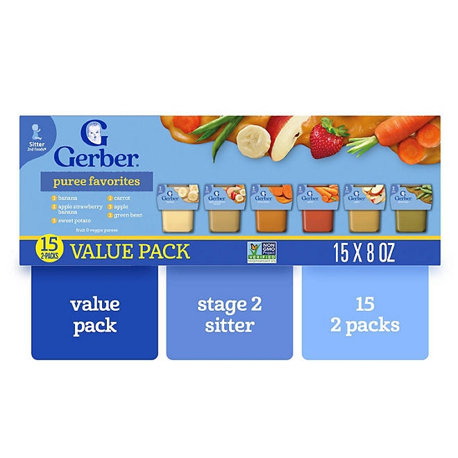 Gerber 2nd Foods Fruit & Veggie Variety Pack, 4 oz., 30 ct. - Image 10