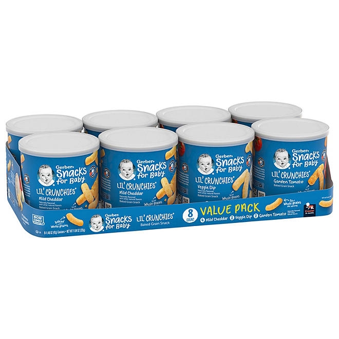 Gerber Lil' Crunchies Baked Grain Snack, Variety Pack, 1.48 oz., 8 ct. - Image 3