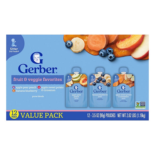 Gerber Toddler Pouch Variety Pack, 3.5 oz., 12 ct. - Image 2