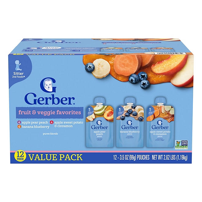 Gerber Toddler Pouch Variety Pack, 3.5 oz., 12 ct. - Image 3